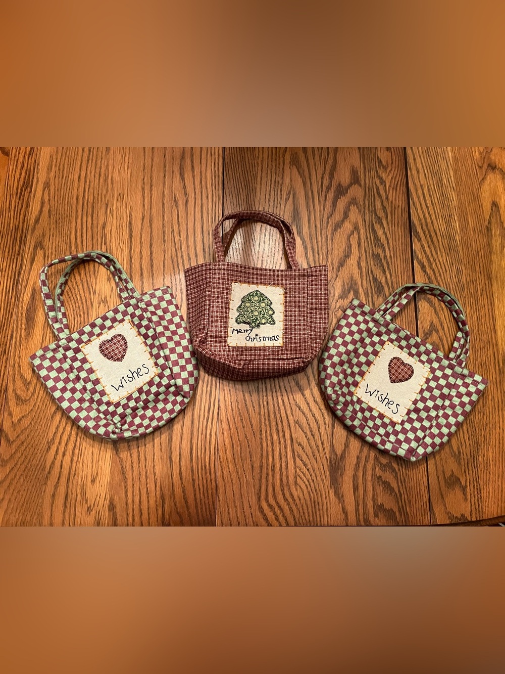 Prim Ditty Patchwork Fabric Mini-Tote Bags- Patchwork designs